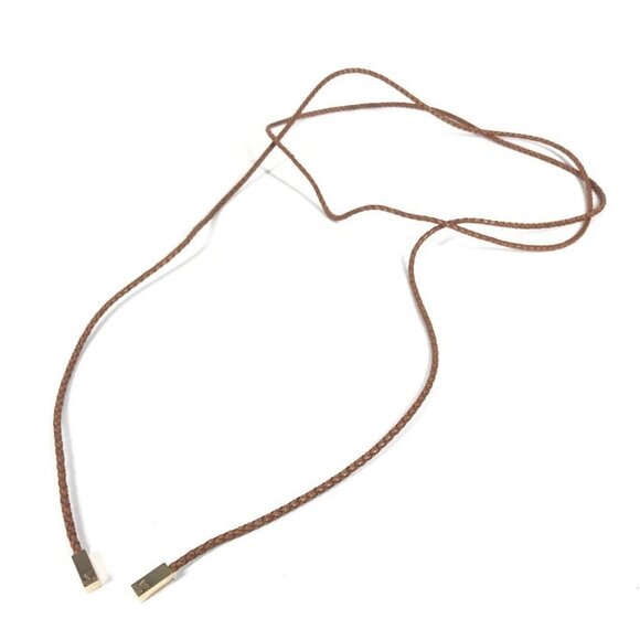 LOUIS VUITTON M67302 Ceinture VVN Trece belt Knitting belt Leather Brown/Gold main image 7